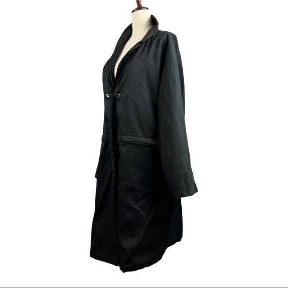 Vintage 90s Calvin Klein Quilted Rain Slicker Jacket Insulated Small - Picture 8 of 16
